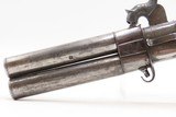 ENGRAVED Antique British PRITCHARD Superposed SWIVEL BARREL Perc. PistolENGLISH Over/Under SELF DEFENSE Pocket Pistol - 13 of 16