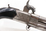 ENGRAVED Antique British PRITCHARD Superposed SWIVEL BARREL Perc. PistolENGLISH Over/Under SELF DEFENSE Pocket Pistol - 5 of 16
