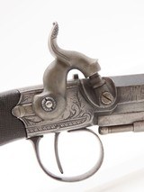 ENGRAVED Antique BRITISH Boxlock MANSTOPPER Percussion SELF DEFENSE Pistol“LONDON” Mid-1800s SIDEHAMMER Coat/Pocket Pistol - 4 of 18