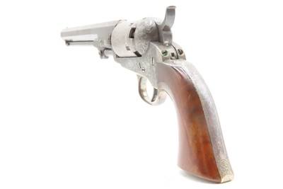 Scarce GUSTAVE YOUNG Factory Engraved COLT M1849 Percussion POCKET Revolver With Hand Engraved “PRESENTATION” Barrel Address - Image 22 of 22