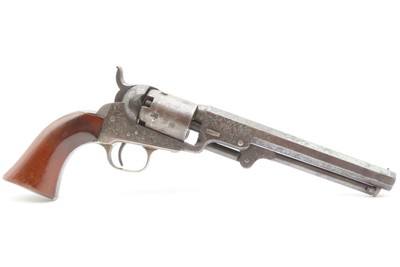 Scarce GUSTAVE YOUNG Factory Engraved COLT M1849 Percussion POCKET Revolver With Hand Engraved “PRESENTATION” Barrel Address - Image 2 of 22