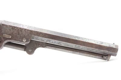 Scarce GUSTAVE YOUNG Factory Engraved COLT M1849 Percussion POCKET Revolver With Hand Engraved “PRESENTATION” Barrel Address - Image 3 of 22