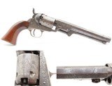 Scarce GUSTAVE YOUNG Factory Engraved COLT M1849 Percussion POCKET Revolver With Hand Engraved “PRESENTATION” Barrel Address