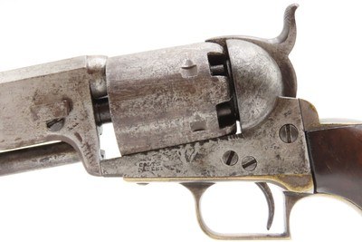 Rare THREE DIGIT SERIAL #490 Antique FIRST MODEL COLT M1851 NAVY RevolverSQUARE BACK TRIGGER GUARD with WEDGE OVER SCREW - Image 16 of 19