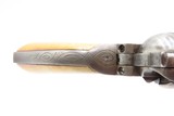 ENGRAVED Antique CIVIL WAR Era COLT M1851 NAVY Cartridge Conversion Revolver Manufactured in 1858 with IVORY GRIPS & HOLSTER - 19 of 20