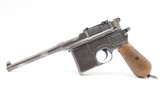 WWI Era German MAUSER C96 Broomhandle Pistol 7.63mm C&R w/SHOULDER STOCKType Used by WINSTON CHURCHILL in the BOER WARS - Image 18 of 22