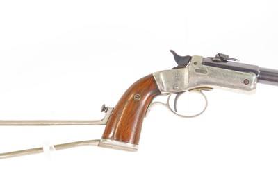 J. STEVENS A&T New Model Pocket Rifle No. 40 MATCHING # SHOULDER Stock C&RSingle Shot Tip-Up Pistol mfg. circa 1896 to 1916 - Image 4 of 19