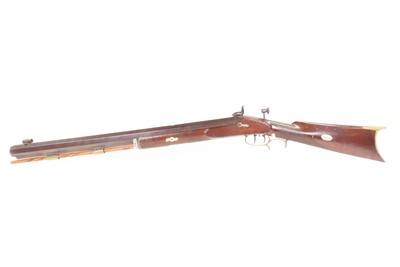 Antique R.B. GILLISPIE Half Stock Percussion HOMESTEAD/HUNTING Target Rifle ENGRAVED HEAVY BARREL .56 Cal. Longarm w/RICE LOCK - Image 14 of 19