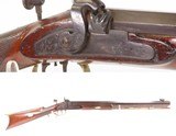 Antique R.B. GILLISPIE Half Stock Percussion HOMESTEAD/HUNTING Target Rifle ENGRAVED HEAVY BARREL .56 Cal. Longarm w/RICE LOCK - Image 1 of 19