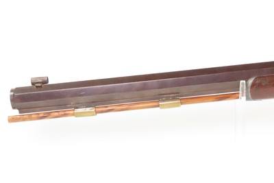 Antique R.B. GILLISPIE Half Stock Percussion HOMESTEAD/HUNTING Target Rifle ENGRAVED HEAVY BARREL .56 Cal. Longarm w/RICE LOCK - Image 15 of 19