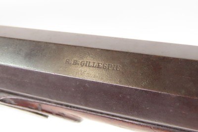 Antique R.B. GILLISPIE Half Stock Percussion HOMESTEAD/HUNTING Target Rifle ENGRAVED HEAVY BARREL .56 Cal. Longarm w/RICE LOCK - Image 13 of 19