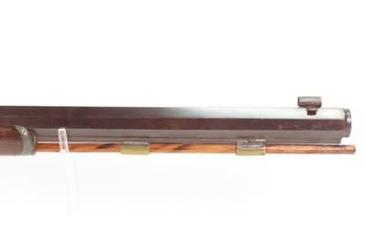 Antique R.B. GILLISPIE Half Stock Percussion HOMESTEAD/HUNTING Target Rifle ENGRAVED HEAVY BARREL .56 Cal. Longarm w/RICE LOCK - Image 3 of 19