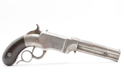 Rare c1855 Smith & Wesson VOLCANIC No. 1 Pistol .31 Caliber ENGRAVED Predecessor to the Henry & Winchester Rifles - Image 2 of 17