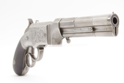Rare c1855 Smith & Wesson VOLCANIC No. 1 Pistol .31 Caliber ENGRAVED Predecessor to the Henry & Winchester Rifles - Image 16 of 17