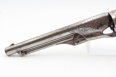ENGRAVED CIVIL WAR Antique COLT Model 1860 Army with IVORY GRIP Made 1864With Gustave Young Pattern Scroll Engraving - Image 3 of 18