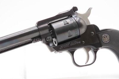 Cased RUGER New Model SINGLE SIX .22 WMRF Single Action Revolver EXCELLENTFACTORY CASED w/MATCHING .22 LR RF Extra Cylinder - Image 17 of 21