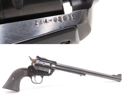 Cased RUGER New Model SINGLE SIX .22 WMRF Single Action Revolver EXCELLENTFACTORY CASED w/MATCHING .22 LR RF Extra Cylinder - Image 1 of 21