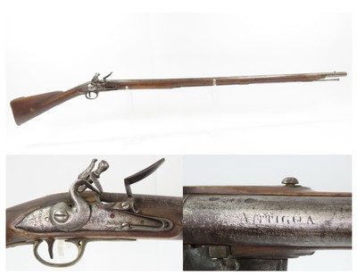 ANTIGUAN Antique RICHARD WILSON of London FLINTLOCK Fusil REVOLUTIONARY WAR 1770 Dated COLONIAL MILITIA Longarm - Image 1 of 25