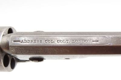 LONDON COLT M1851 NAVY Revolver CASED & FACTORY ENGRAVED Percussion Antique Made in England with English Engraving - Image 6 of 20