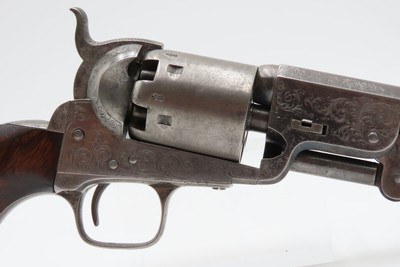 LONDON COLT M1851 NAVY Revolver CASED & FACTORY ENGRAVED Percussion Antique Made in England with English Engraving - Image 14 of 20