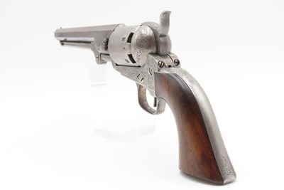 LONDON COLT M1851 NAVY Revolver CASED & FACTORY ENGRAVED Percussion Antique Made in England with English Engraving - Image 12 of 20