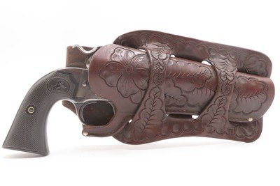 1907 mfr. COLT Bisley SINGLE ACTION ARMY .38-40 WCF C&R Revolver SAA With Hand-Tooled Heiser of Denver Holster - Image 2 of 23