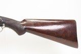 BRITISH Antique W.P. JONES 13 Gauge Double Barrel Perc SHOTGUN Side by Side With GERMAN SILVER STAG THEMED PATCHBOX - 1 of 23