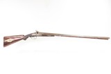 BRITISH Antique W.P. JONES 13 Gauge Double Barrel Perc SHOTGUN Side by Side With GERMAN SILVER STAG THEMED PATCHBOX - 20 of 23