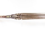 BRITISH Antique W.P. JONES 13 Gauge Double Barrel Perc SHOTGUN Side by Side With GERMAN SILVER STAG THEMED PATCHBOX - 21 of 23