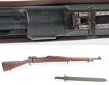 1907 U.S. SPRINGFIELD M1903 .30-06 Bolt Action C&R MILITARY Rifle w/BAYONET INFANTRY “SA/FLAMING BOMB/11-07” Barrel w/SCABBARD - 1 of 24