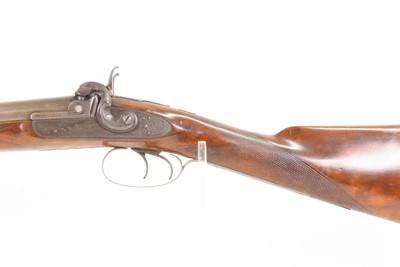 ENGLISH Antique R. HUGHES 14 Bore Double Barrel Percussion SHOTGUN ENGRAVED British SIDE x SIDE with GAME SCENE ENGRAVING - Image 23 of 25