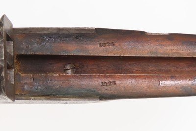 ENGLISH Antique R. HUGHES 14 Bore Double Barrel Percussion SHOTGUN ENGRAVED British SIDE x SIDE with GAME SCENE ENGRAVING - Image 19 of 25
