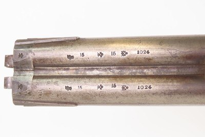 ENGLISH Antique R. HUGHES 14 Bore Double Barrel Percussion SHOTGUN ENGRAVED British SIDE x SIDE with GAME SCENE ENGRAVING - Image 18 of 25