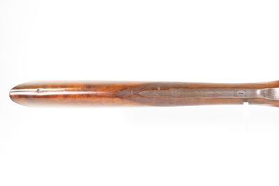 ENGLISH Antique R. HUGHES 14 Bore Double Barrel Percussion SHOTGUN ENGRAVED British SIDE x SIDE with GAME SCENE ENGRAVING - Image 11 of 25