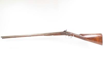 ENGLISH Antique R. HUGHES 14 Bore Double Barrel Percussion SHOTGUN ENGRAVED British SIDE x SIDE with GAME SCENE ENGRAVING - Image 20 of 25