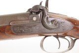 ENGLISH Antique R. HUGHES 14 Bore Double Barrel Percussion SHOTGUN ENGRAVED British SIDE x SIDE with GAME SCENE ENGRAVING - Image 25 of 25