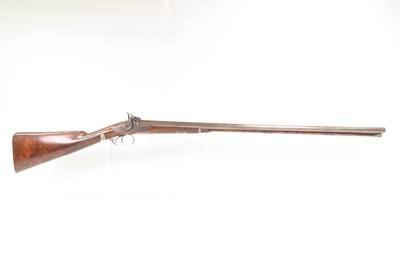 ENGLISH Antique R. HUGHES 14 Bore Double Barrel Percussion SHOTGUN ENGRAVED British SIDE x SIDE with GAME SCENE ENGRAVING - Image 2 of 25