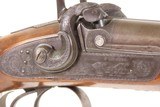 ENGLISH Antique R. HUGHES 14 Bore Double Barrel Percussion SHOTGUN ENGRAVED British SIDE x SIDE with GAME SCENE ENGRAVING - Image 7 of 25