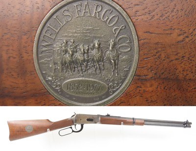 In the Box WINCHESTER M94 WELLS FARGO Commemorative SADDLE RING CARBINE .30 1977 mfr. .30-30 Caliber SADDLE RING LEVER ACTION - Image 1 of 25