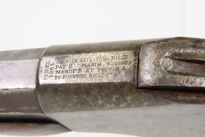 SAN FRANCISCO Antique A.J. PLATE Burnside Model 1865 Heavy Barreled SPENCER Pictured in SPENCER REPEATING FIREARMS by MARCOT - Image 12 of 19
