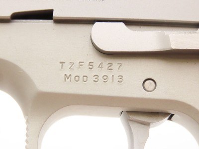 Factory Boxed SMITH & WESSON M3913 9x19mm Luger Pistol c1990s COMPACT Stainless 3-1/2” CONCEAL & CARRY Handgun - Image 8 of 21
