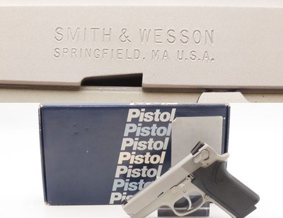 Factory Boxed SMITH & WESSON M3913 9x19mm Luger Pistol c1990s COMPACT Stainless 3-1/2” CONCEAL & CARRY Handgun - Image 1 of 21