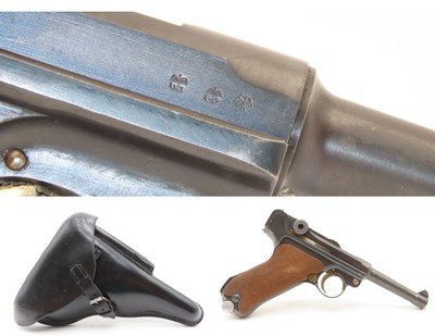 WWII MAUSER s/42 Code 1936 Date GERMAN Luger P.08 Pistol 9mm C&R w/HOLSTERTHIRD REICH Sidearm with Rig & 2 Magazines - Image 1 of 19