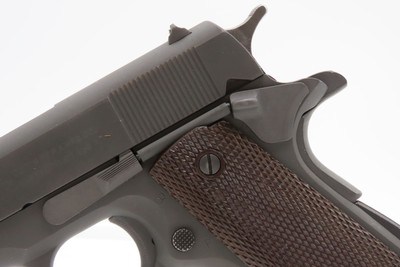 DESIREABLE “Begley” Inspected WWII U.S. COLT M1911A1 C&R w/U.S. RIA HOLSTER World War 2 JOHN S. BEGLEY “JSB” Marked Govt Model - Image 14 of 21