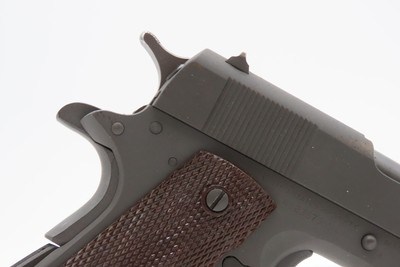 DESIREABLE “Begley” Inspected WWII U.S. COLT M1911A1 C&R w/U.S. RIA HOLSTER World War 2 JOHN S. BEGLEY “JSB” Marked Govt Model - Image 12 of 21