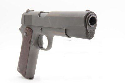 DESIREABLE “Begley” Inspected WWII U.S. COLT M1911A1 C&R w/U.S. RIA HOLSTER World War 2 JOHN S. BEGLEY “JSB” Marked Govt Model - Image 18 of 21