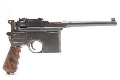 WEIMAR Era MAUSER M1896 BOLO 7.63x25mm BROOMHANDLE Pistol C&R HOLSTER STOCK Handgun Made Famous by the BOLSHEVIKS - Image 3 of 20