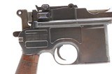 WEIMAR Era MAUSER M1896 BOLO 7.63x25mm BROOMHANDLE Pistol C&R HOLSTER STOCK Handgun Made Famous by the BOLSHEVIKS - Image 5 of 20
