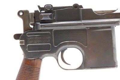 WEIMAR Era MAUSER M1896 BOLO 7.63x25mm BROOMHANDLE Pistol C&R HOLSTER STOCK Handgun Made Famous by the BOLSHEVIKS - Image 5 of 20