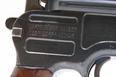 WEIMAR Era MAUSER M1896 BOLO 7.63x25mm BROOMHANDLE Pistol C&R HOLSTER STOCK Handgun Made Famous by the BOLSHEVIKS - Image 7 of 20